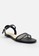 La Vita e Bella black Mesh Ankle Strap Flat Sandal 8409FSH8BEE423GS_1