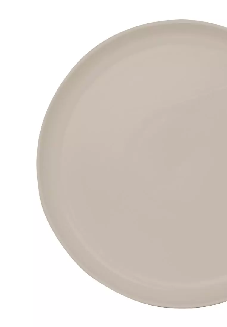 Buy Slique Slique Dinnerware Set of 4 Glazed Stoneware Taupe High
