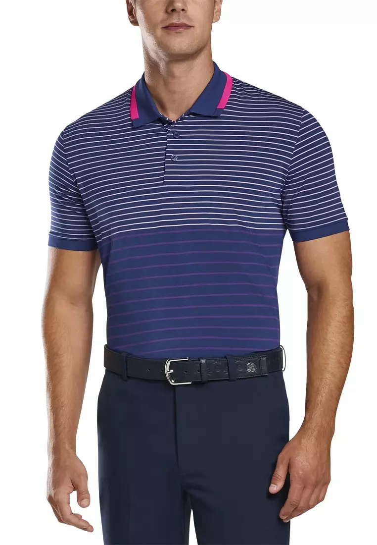 Gfore Men's Two-Tone Stripe Polo