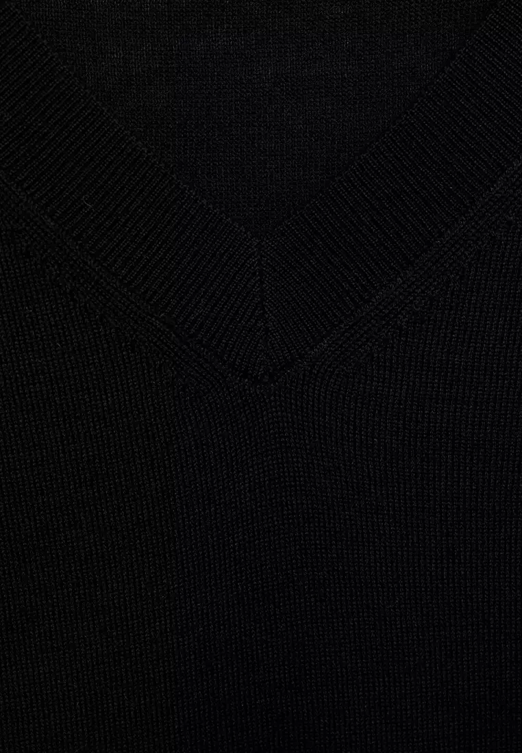 100% Wool V-Neck Sweater