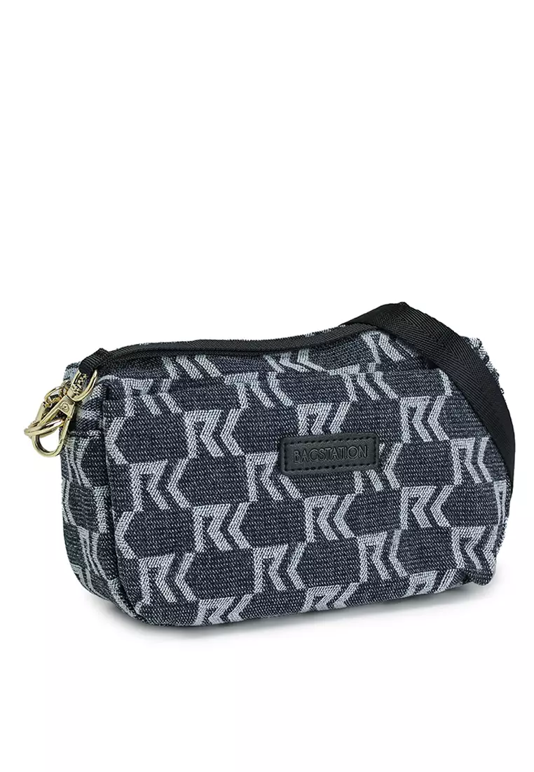Denim Fabric Wristlet Pouch