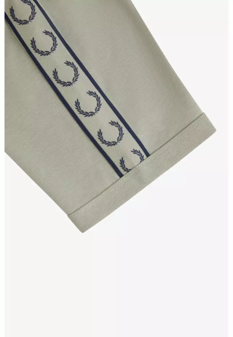 Fred Perry M4613 Contrast Tape Ringer T-Shirt (Seagrass / Navy)