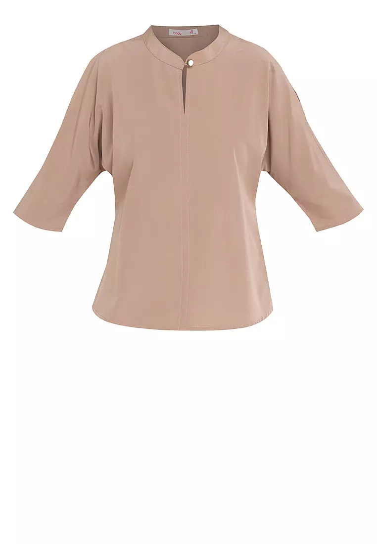 Leith Batwing Blouse with Shoulder Slit