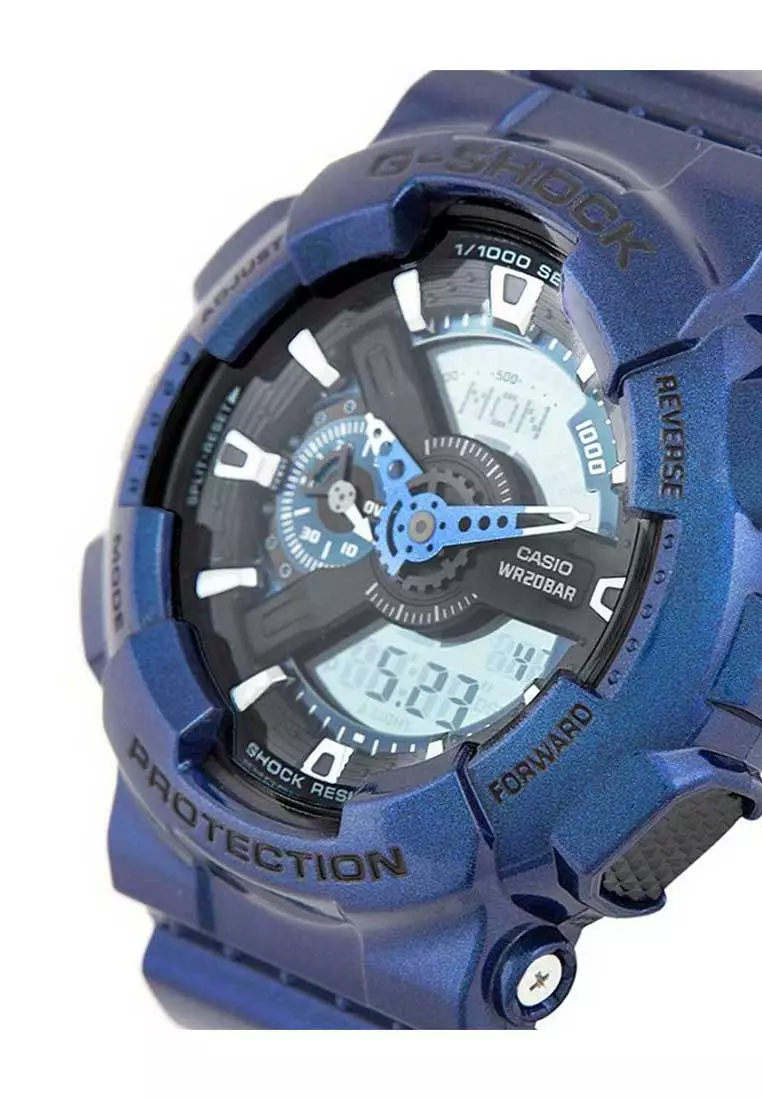 Casio G SHOCK Jam Tangan Pria Blue Resin GA 110NM 2ADR