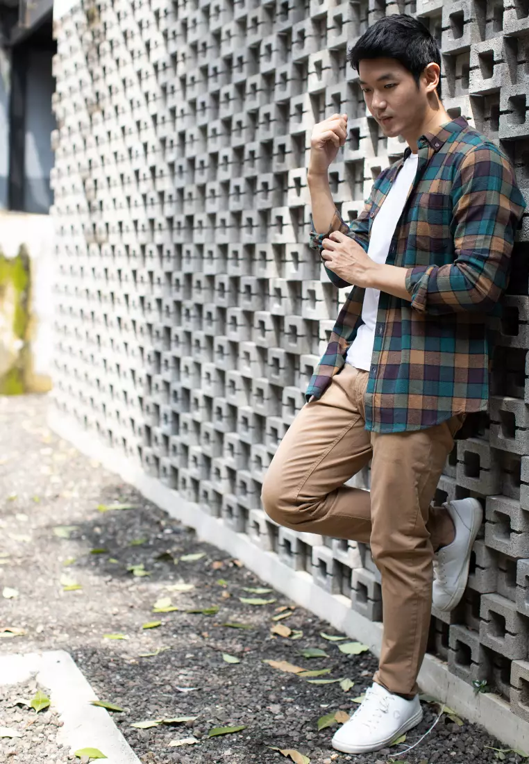 kemeja Flannel Cotton Tangan Panjang OXCON OX07