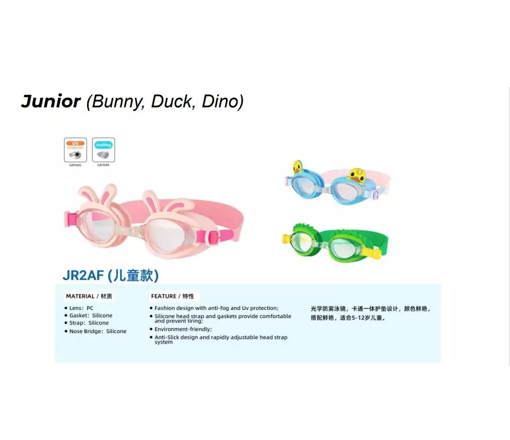 HAPPYFIT GOGGLES SWIM JR2AF JUNIOR / Kacamata Renang Anak - Duck (Blue)