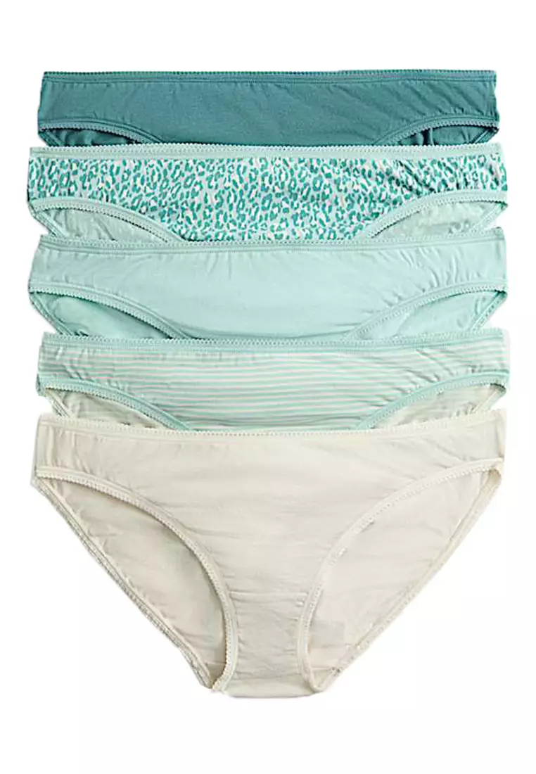 5pk Cotton Lycra Bikini Knickers