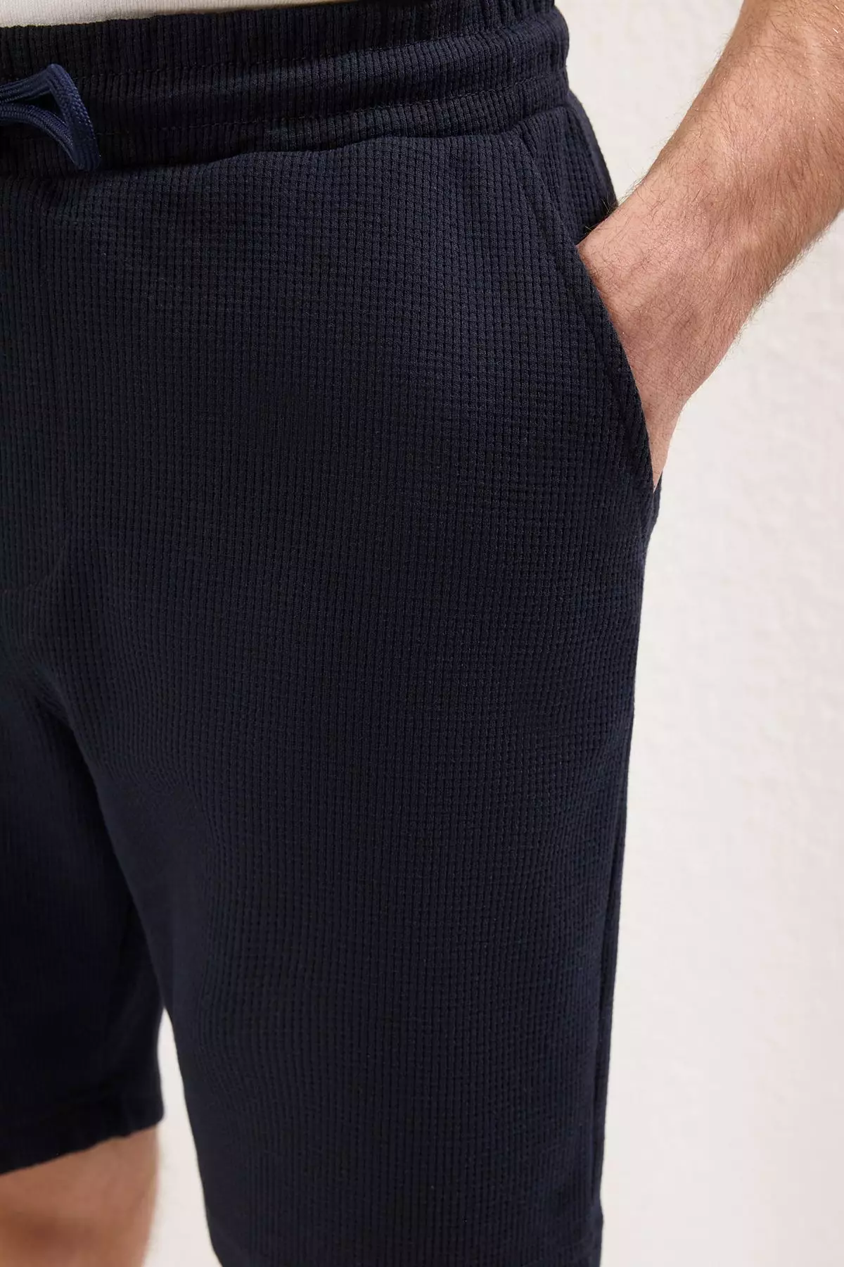 Black-Navy 2-Pack Regular/Normal Cut Textured Packaged Shorts & Bermuda TMNSS23SR00076