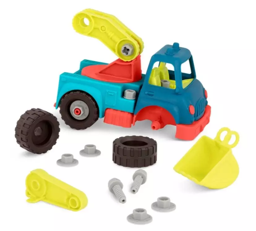 Buy Battat [B.Toys] Happy Cruisers - Take-Apart Crane Toy Truck With ...