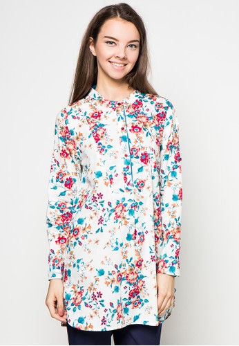 Lyla Shirt With Floral Popover Tunic