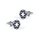 Glamorousky silver Fashion Temperament Black Pattern Geometric Round Cufflinks 96866ACF13D223GS_1