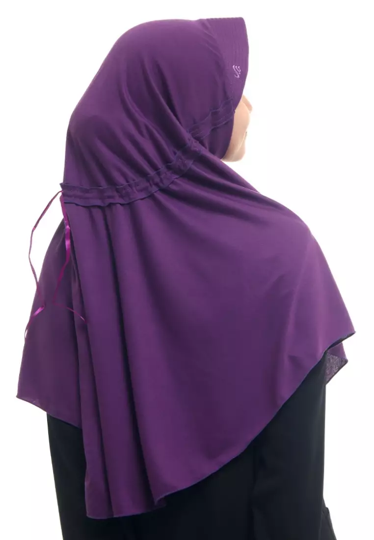 RABBANI - Kerudung Sekolah Instan Innova Lx KAA XL - Ungu Tua