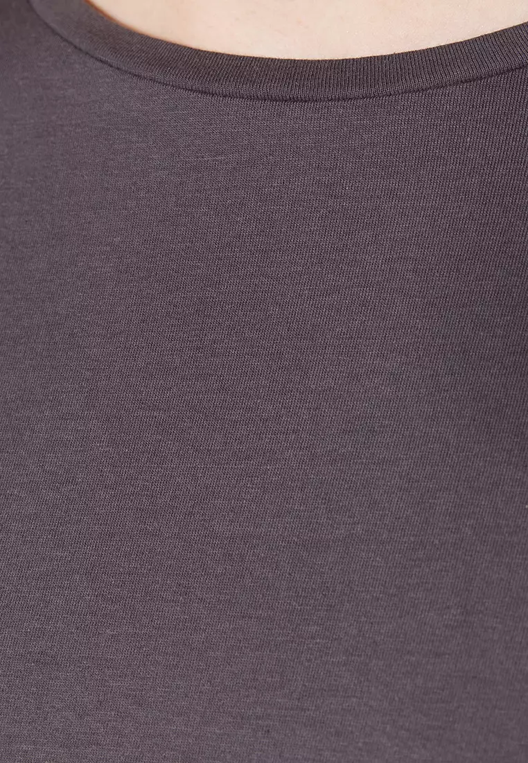 Crew Neck Boyfriend Knitted T-Shirt