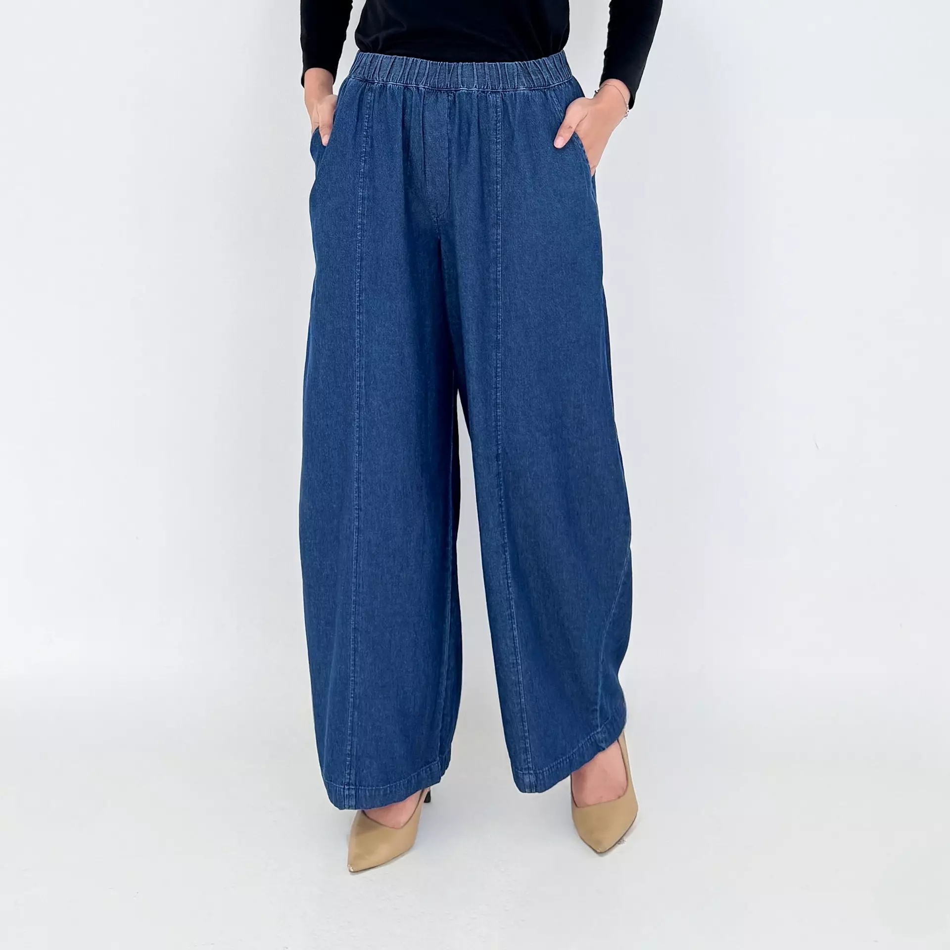 Celana Panjang Muslim Wanita DYA BARREL DENIM PANTS