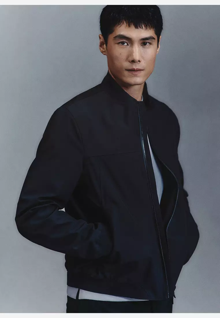 Water-Repellent Bomber Jacket