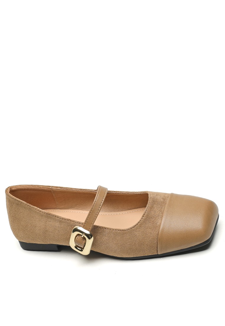 Buckle Strap Spliced Mary Jane Shoes WW8929-2