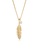 Elli Jewelry white Necklace Feather Boho Topaz Gemstone 375 Yellow Gold 347D6ACDD2FF44GS_1