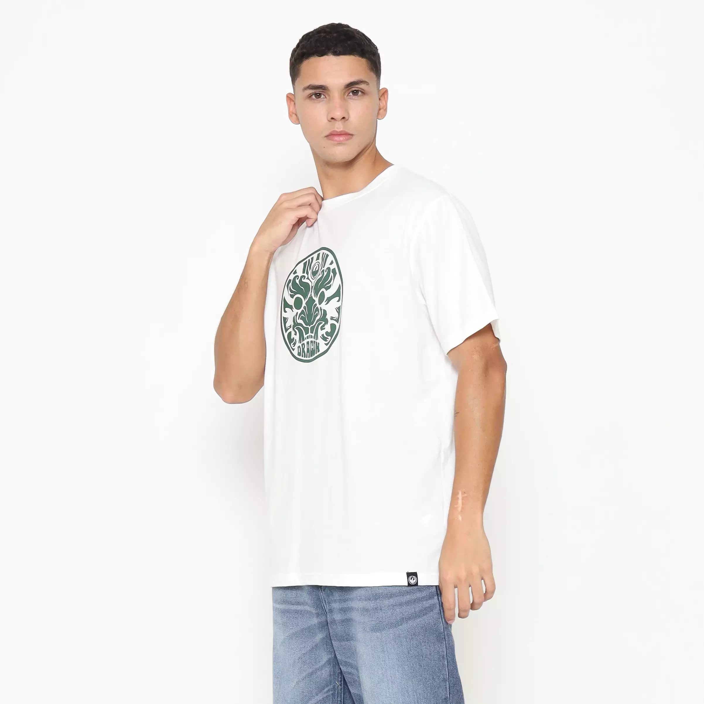 Dragon Kaos Lengan Pendek Elbraman Men Tee Off White Planet Surf