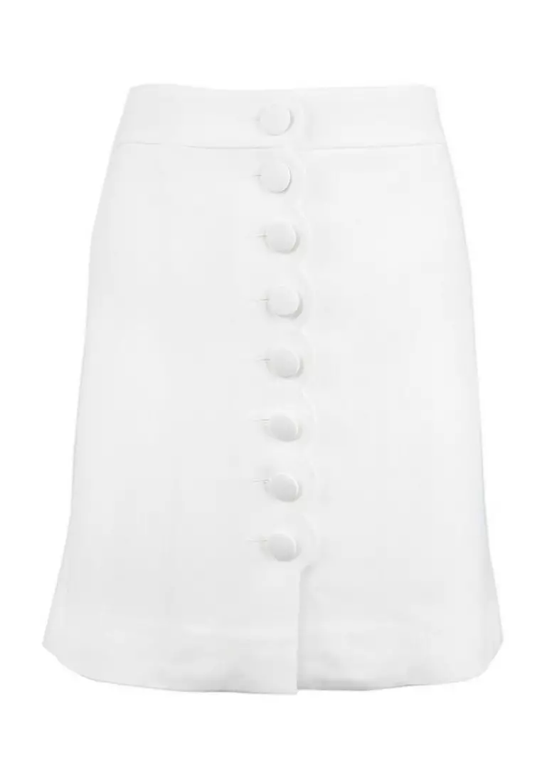 Buy Chloé Chloe Scalloped Mini Skirt In White 2023 Online Zalora Philippines 