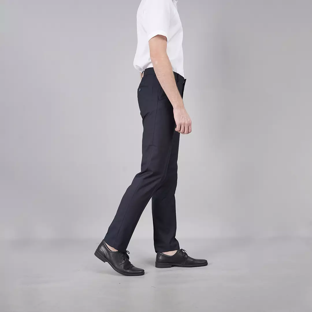 Johnwin - Celana Formal - Celana Pria - Navy - Polyester - Slim Fit - F.996.010.127.C