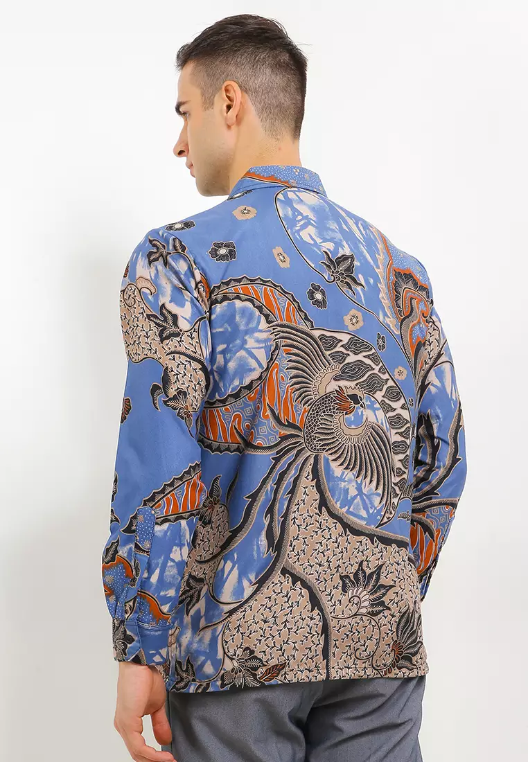Garuda Kemeja Batik Exclusive Premium Pria Casual Modern Lengan Panjang