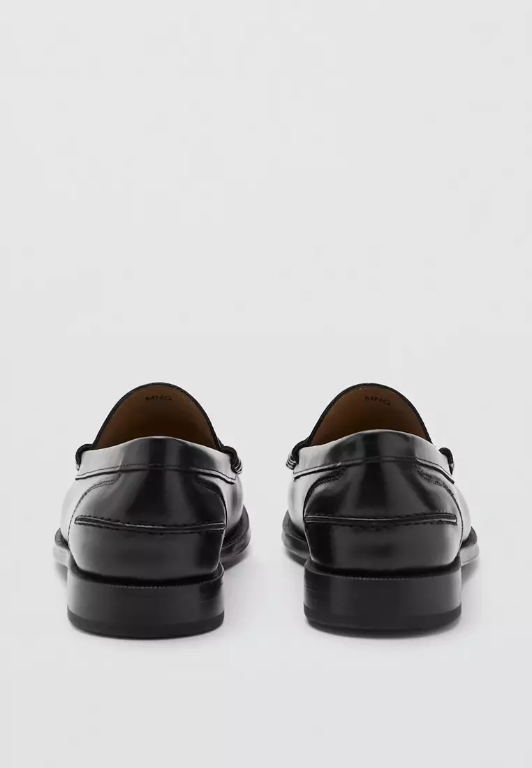 Aged-Leather Loafers