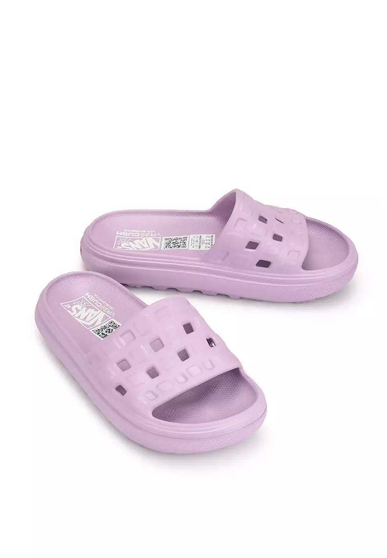 Vans pink slides sale