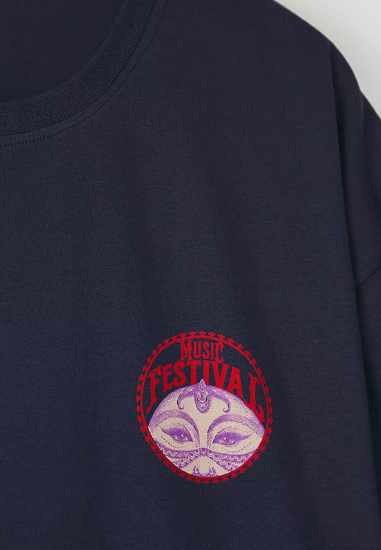 Ethnic Short Oversized T-Shirt