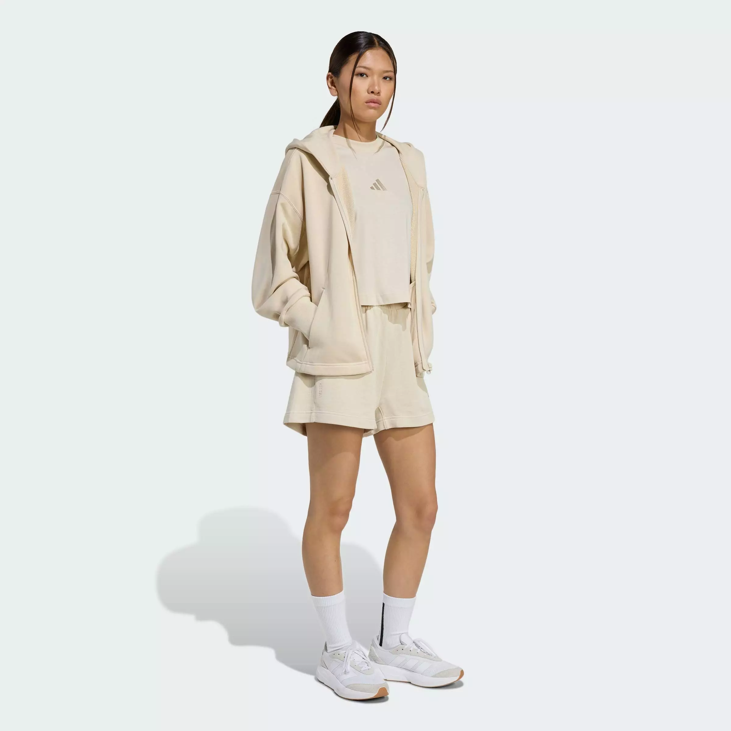 Lifestyle ALL SZN French Terry Shorts Women Beige JY7793