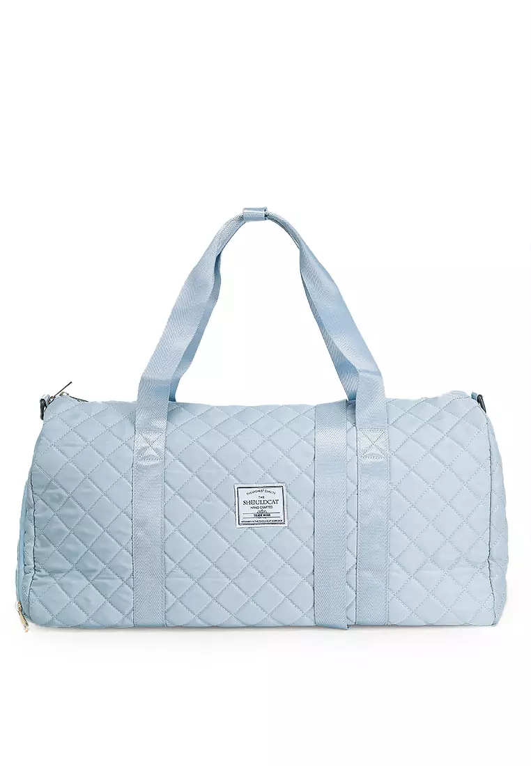 Quilted Travel Duffle Gym Bag with Pouch
