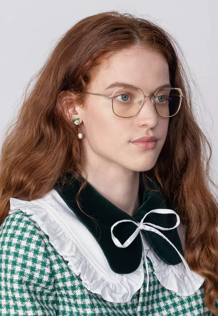 Godiva (OP661-Gold) Luxury Anti-Radiation/Computer Eyeglasses from London for Women