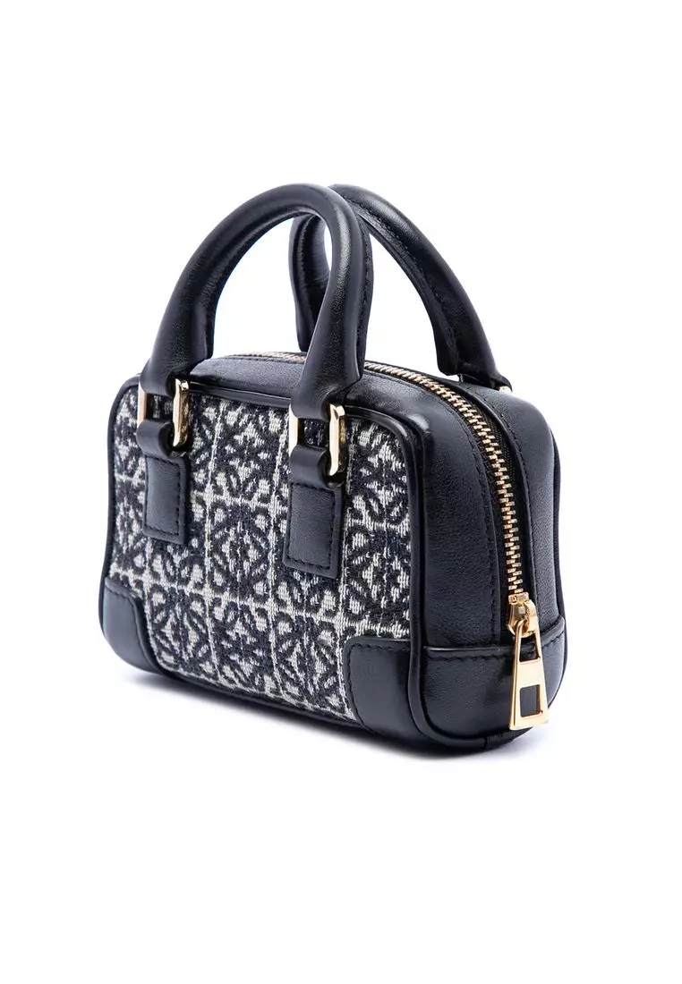 Pre-Loved Loewe Nano Anagram Canvas Amazona Satchel