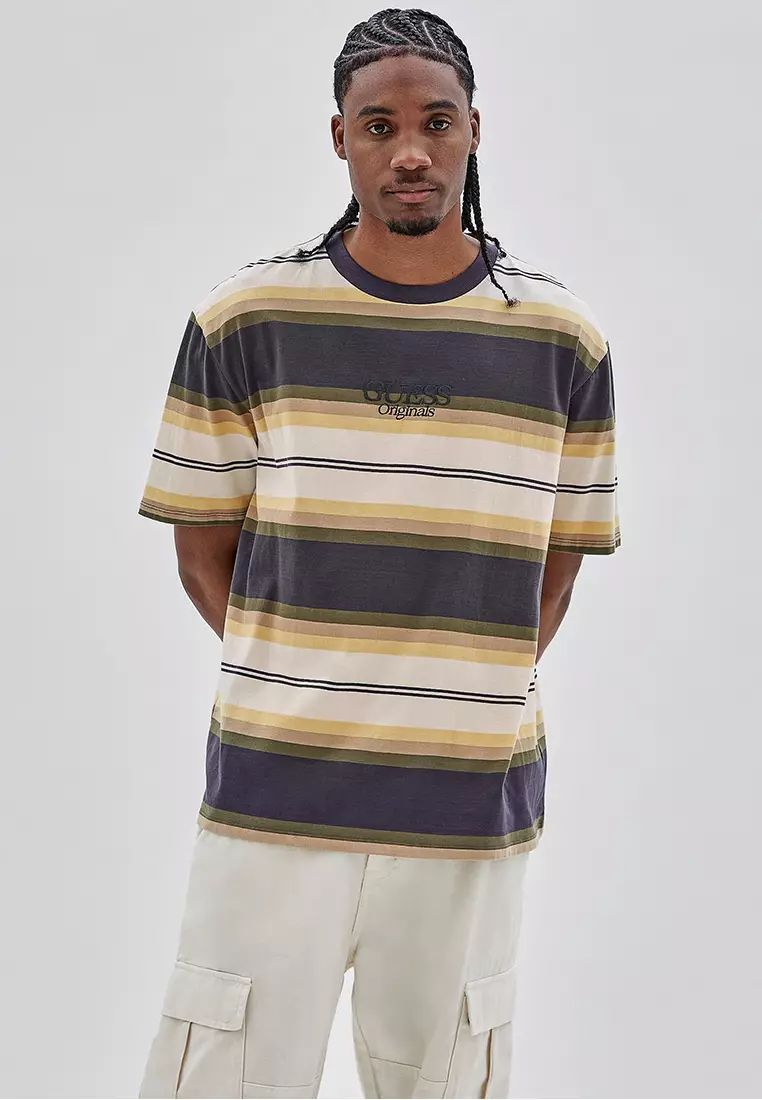 Guess originals clearance field stripe sweatshirt