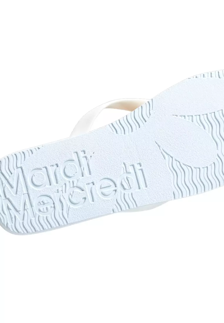 Flip Flops - Mardi Blossom White