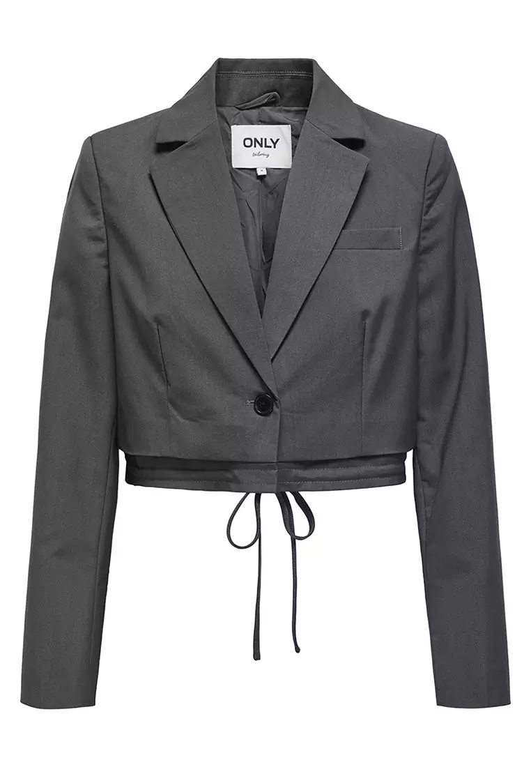 Alana Long Sleeve Short Tie Blazer
