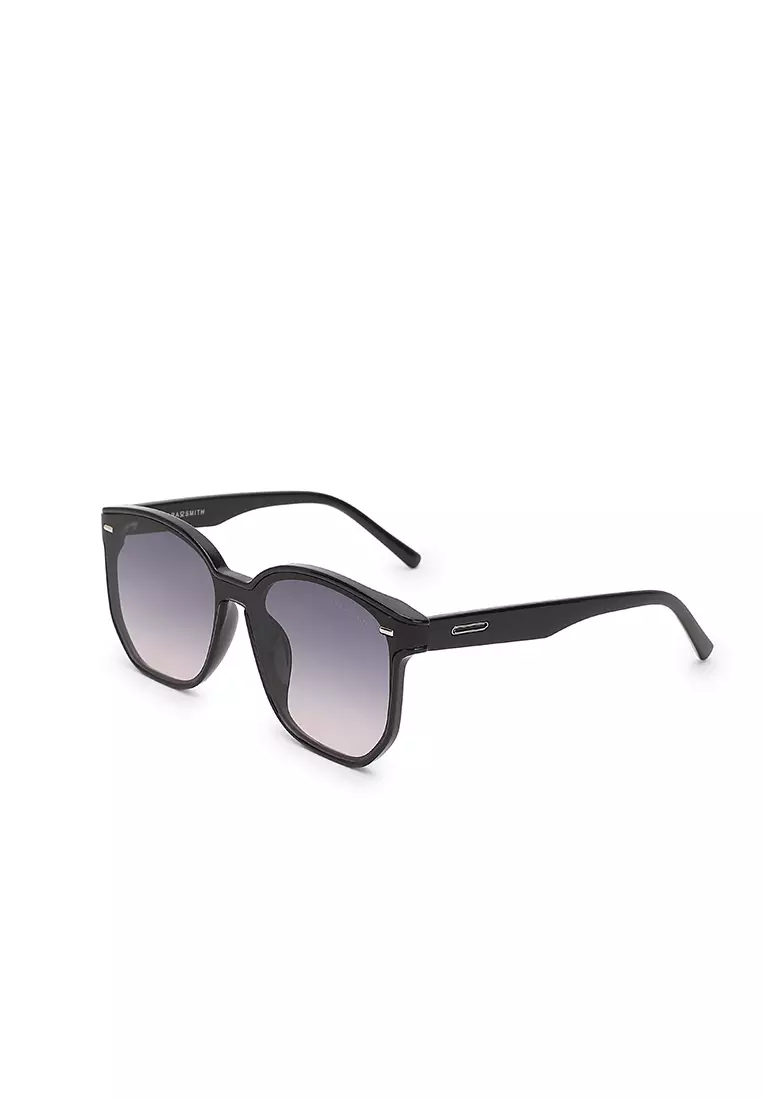 Unisex Fashion Sunglasses - Glossy Black / Grey-Pink