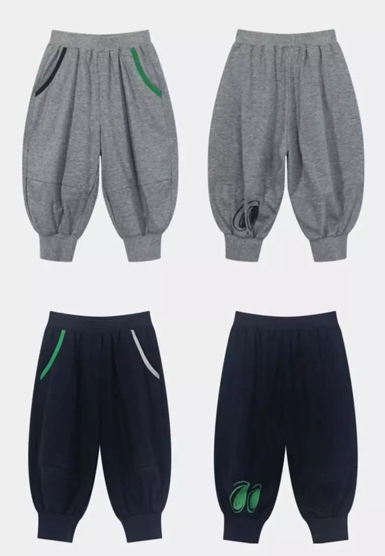 马拉丁中性针织长裤灰色夏季男裤女裤