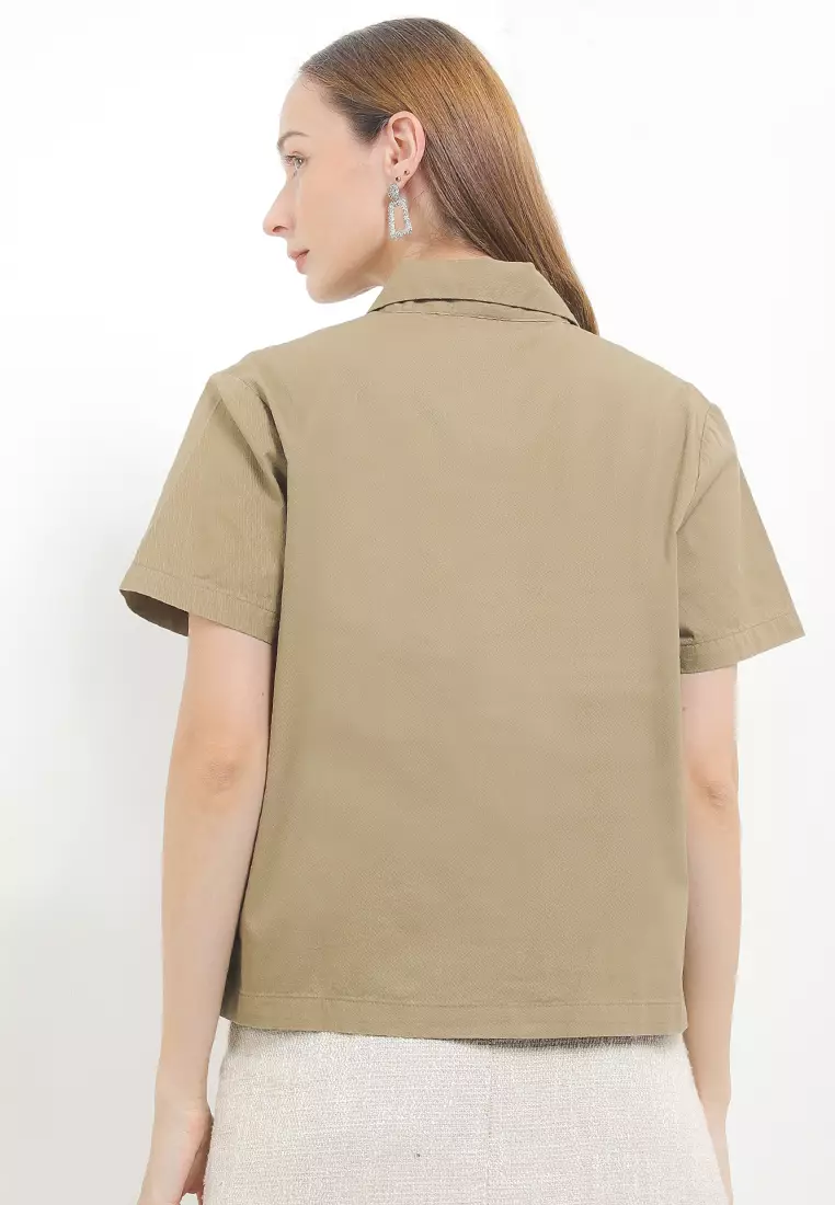 Blouse Safari Katun Twill - Vivien Blouses