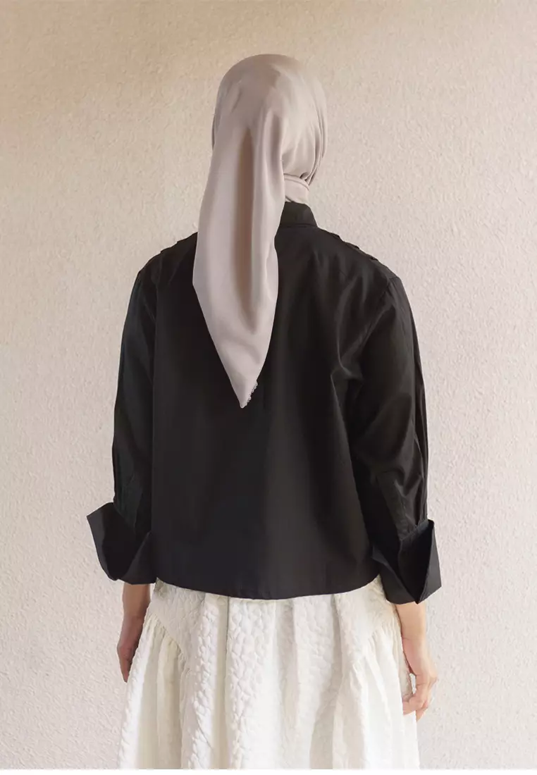 Jenna and Kaia - Felia Top Black - Kemeja Wanita