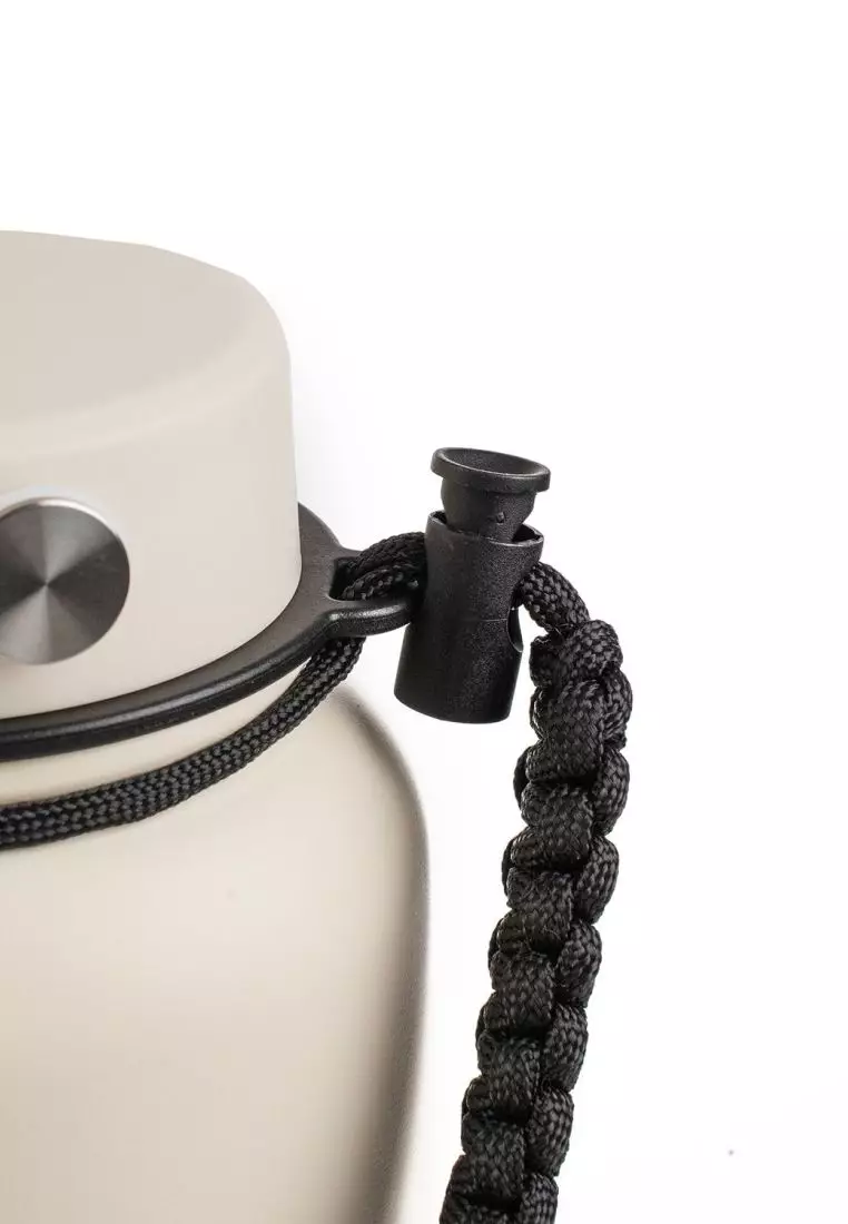 Crossing Paracord Bottle Carrier Strap with Carabiner - Black