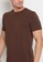 Executive brown Basic Round Neck T-shirt 44D0FAA4BBA655GS_3