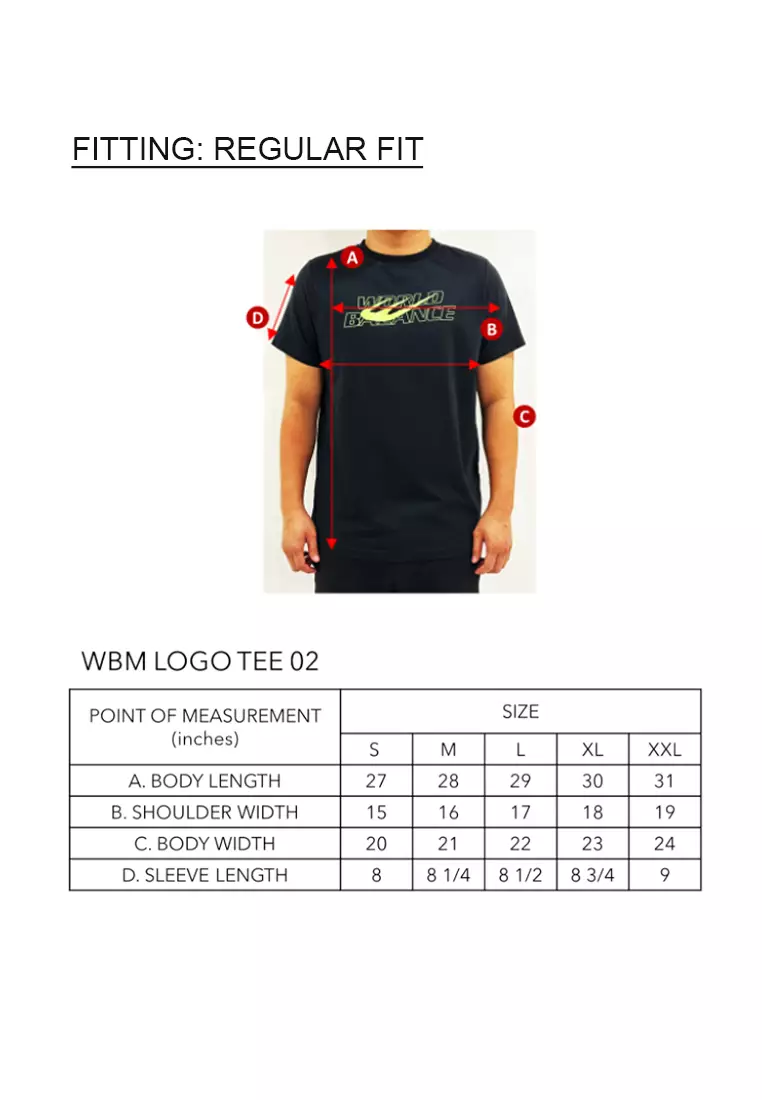 World balance size chart in cm new arrivals