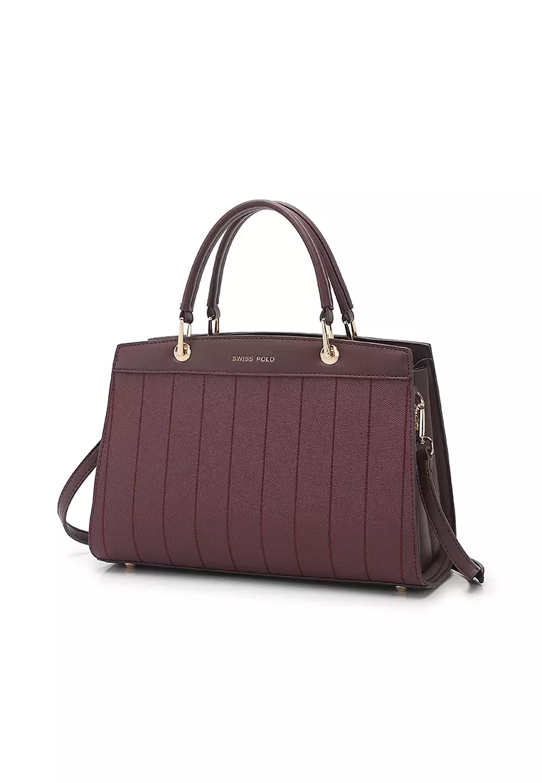 Women's Top Handle Bag / Sling Bag / Crossbody Bag / Shoulder Bag (Tas Tangan / Tas Selempang / Tas Bahu) - Merah