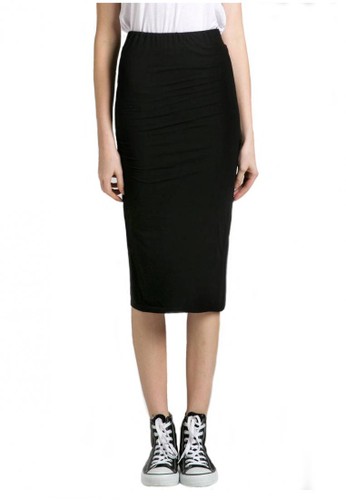Midi Pencil skirt,Black,Women's Skirt