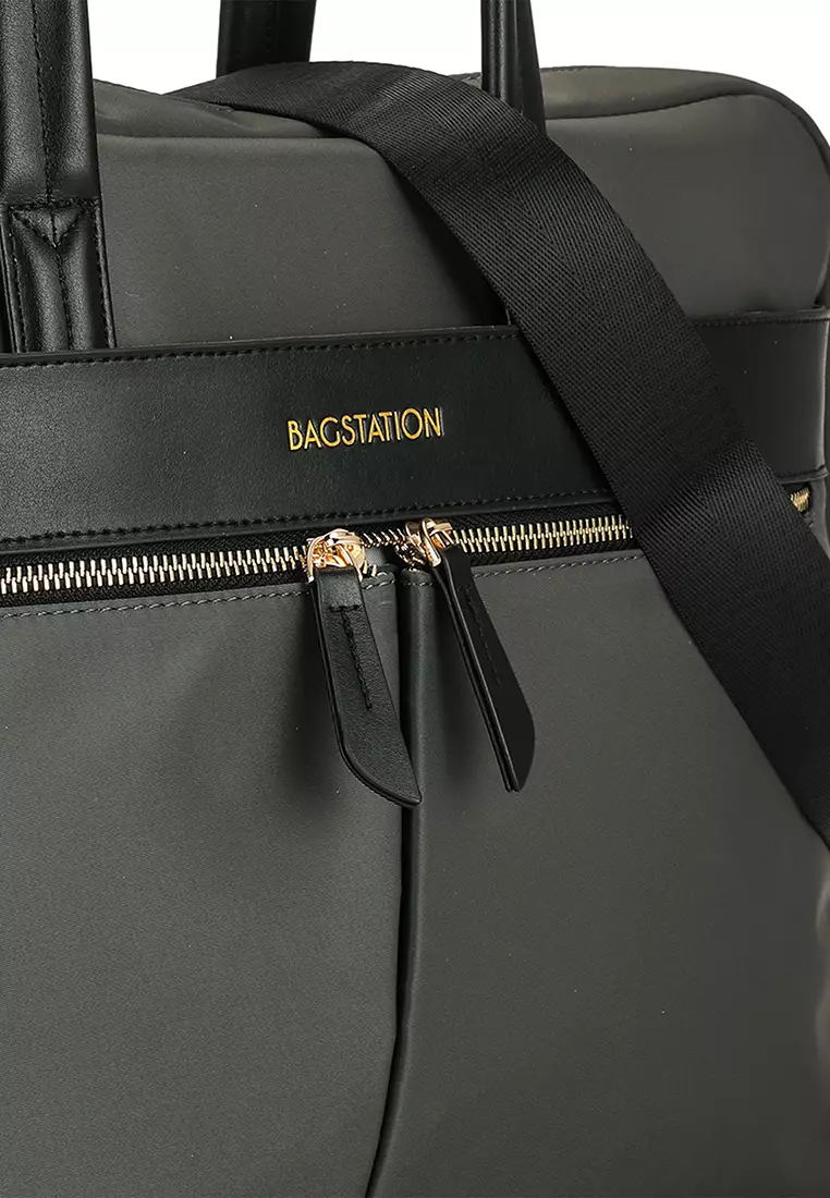 Trimmed Convertible Laptop Bag