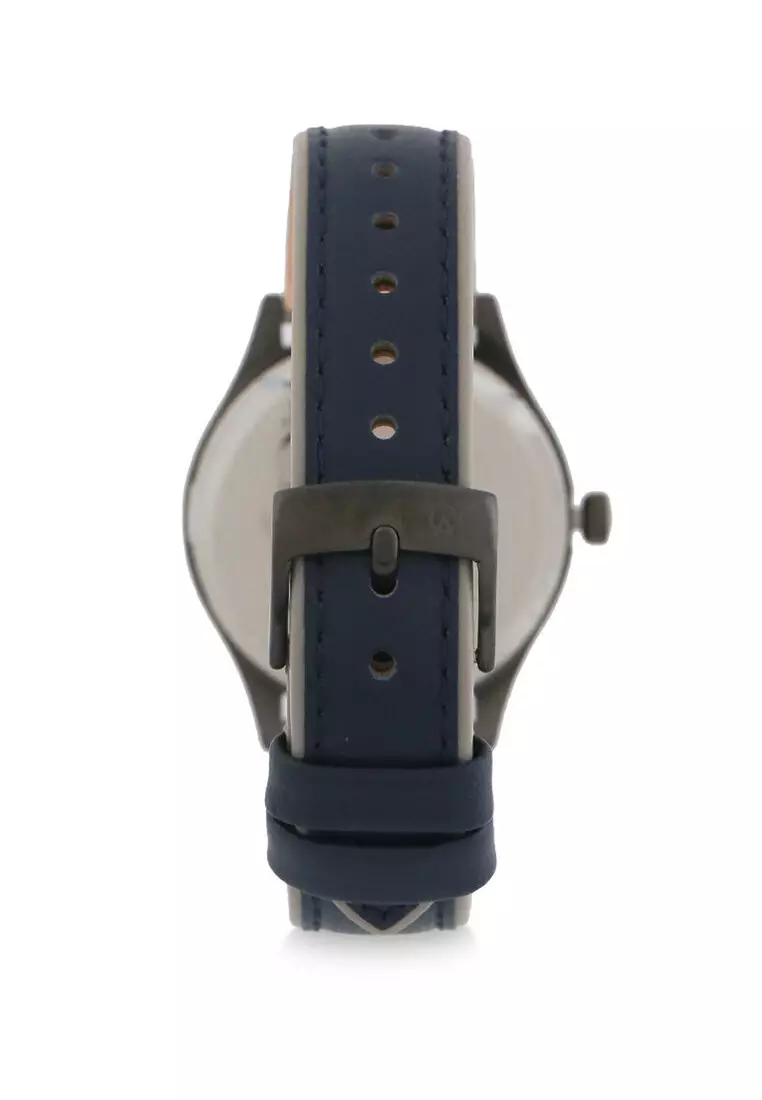 Alexandre Christie Jam Tangan Wanita - Blue Black - Leather- 2973 BDLIPLB