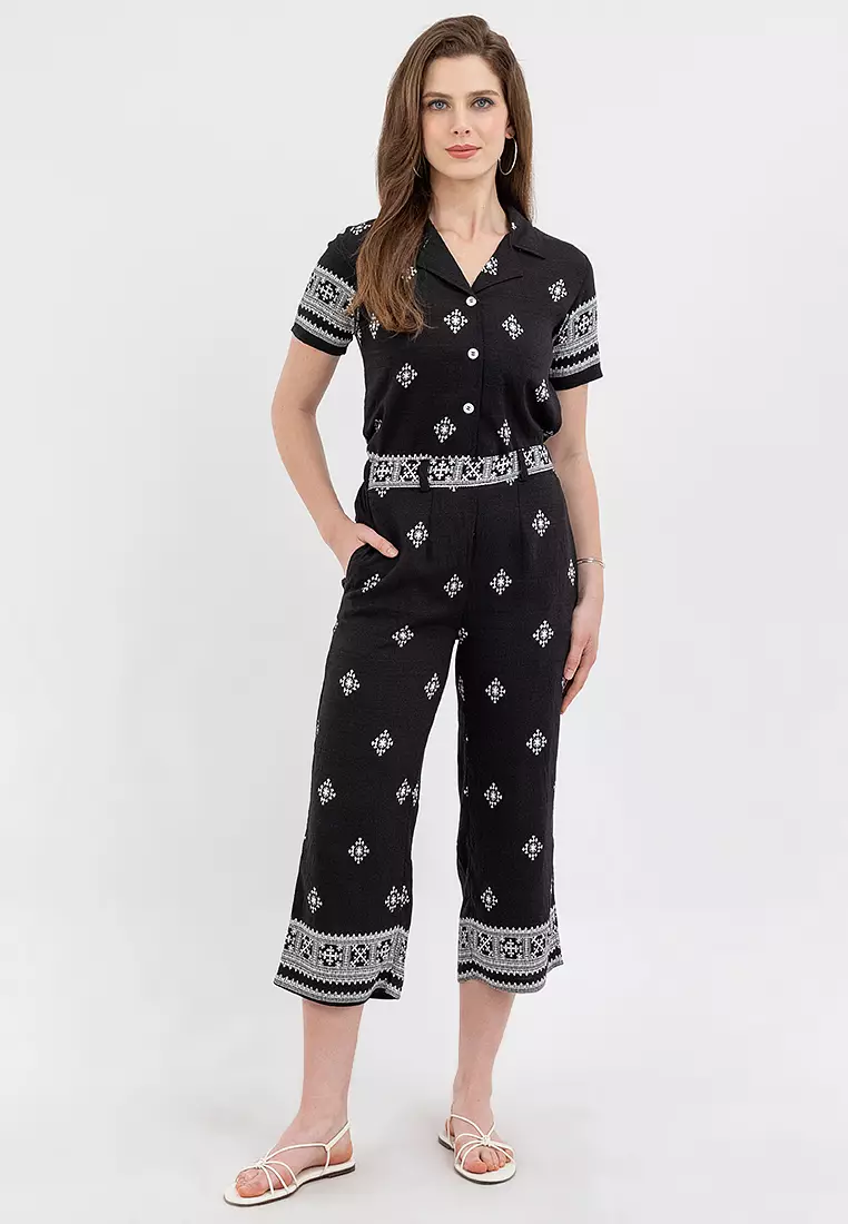 Atasha Cenefa Print Filipiniana Relaxed Pants