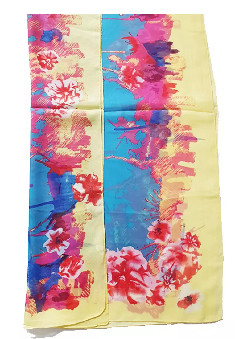 Ohanya Silk-Feel Scarf Multi