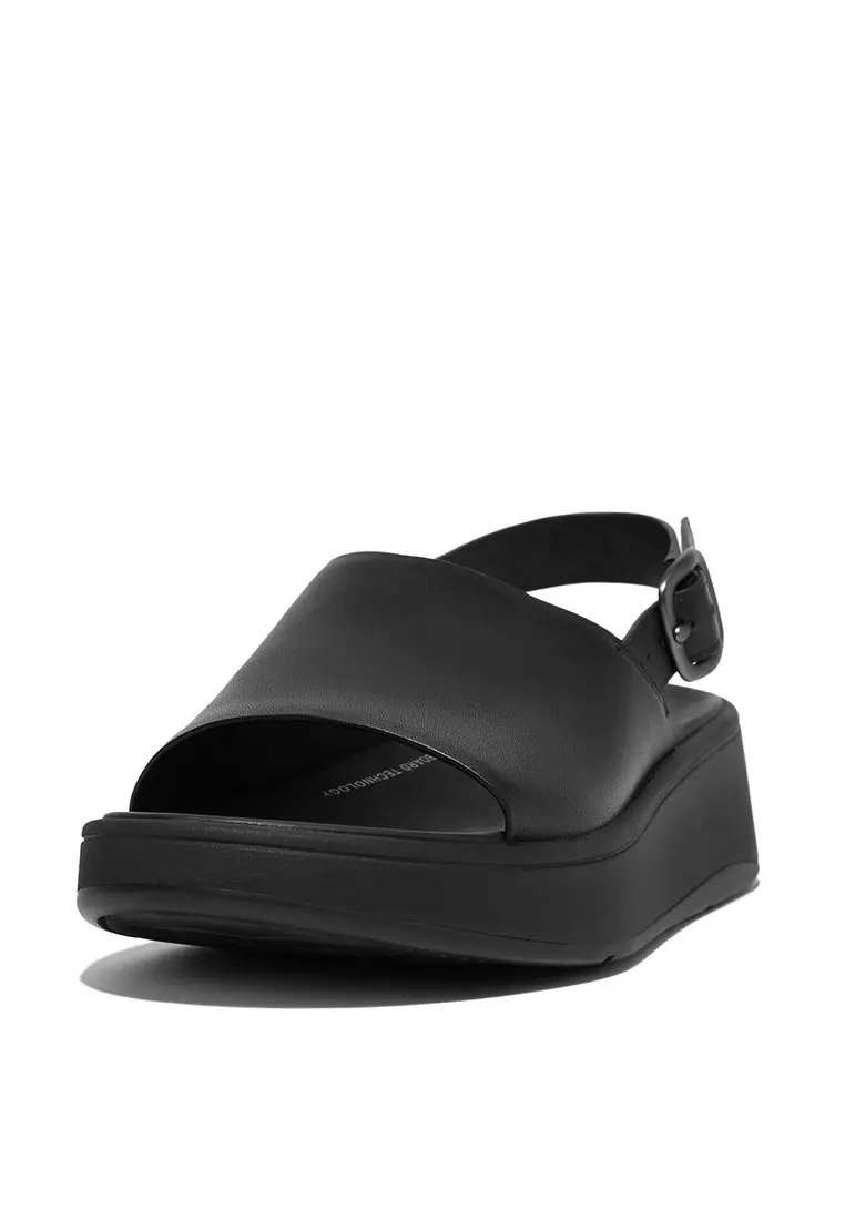 Double strap sandals with backstrap platform top