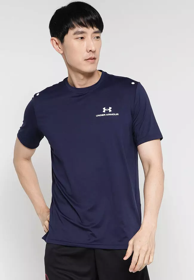 UNDER ARMOUR Seamless Grid T-shirt - Navy/Black